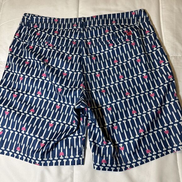 Birdies & Bows Golf Shorts Tee And Bows Print Size 8 Navy Pink - Picture 7 of 10